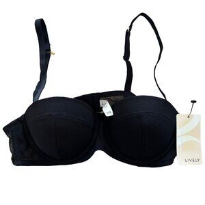 Lively Jet Black Convertible Underwire Bra - Size 34B - New with Tags